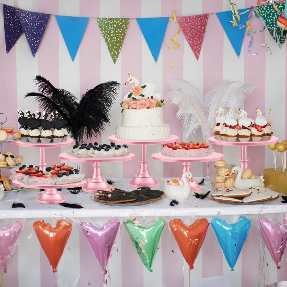 3 soportes para tartas con 20 piezas redondas, juego de soportes para tartas de 8 pulgadas, 10 pulgadas, 12 pulgadas, juego de exhibición perfecto de mesa de postre, soportes para cupcakes y