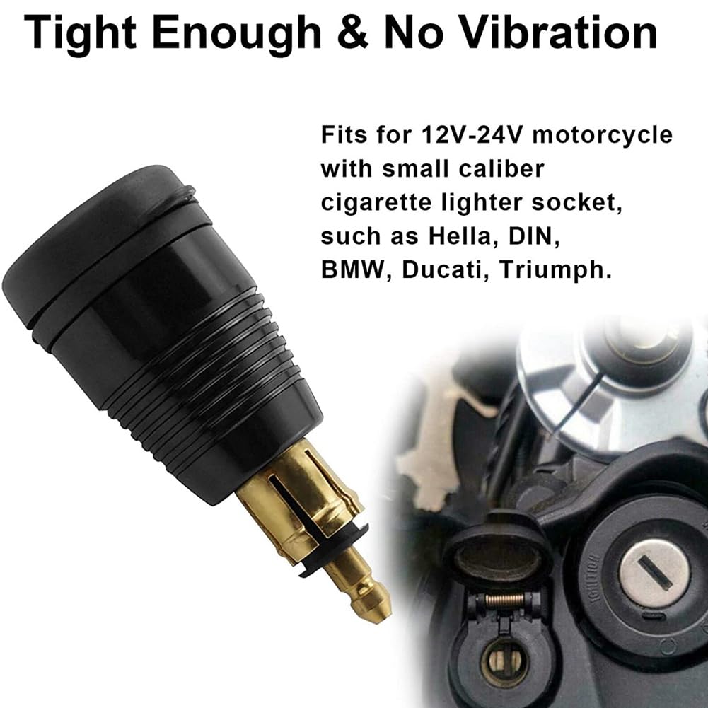 5X Motorrad DIN Stecker Wasserdichtes Ladegerät EIN QC3.0 USB Ladegerät & Typ C 30W Netzteil Adapter Buchse