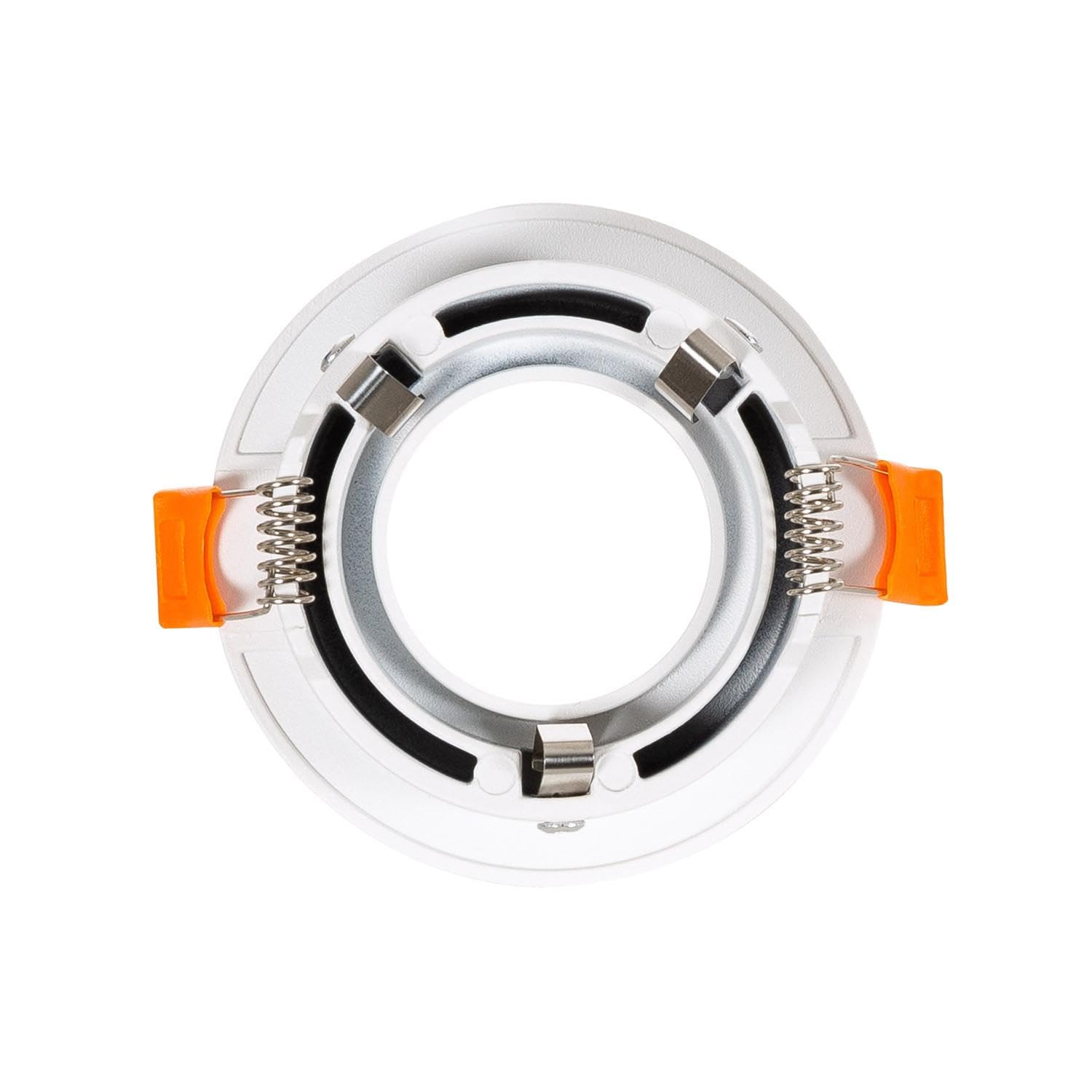 LEDKIA LIGHTING Portafaretto Downlight Circolare Luce Indiretta Bianco per Lampadina LED GU10/GU5.3 Foro Ø 70mm Bianco
