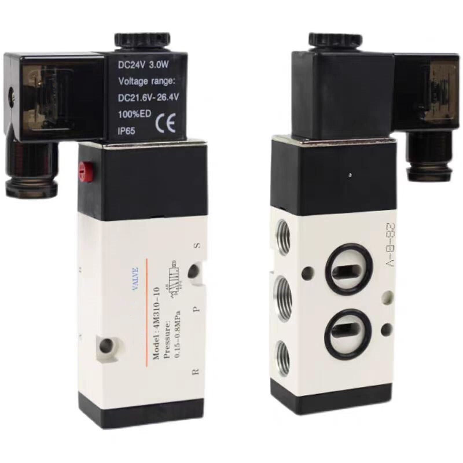 4M210 4M310 06/08 Pneumatic Valve 2 Position 5 Way Neutral Air Selector Solenoid 220V 24V 4M110-M5 4M210-08 1Pcs(4M310-08,AC110V)