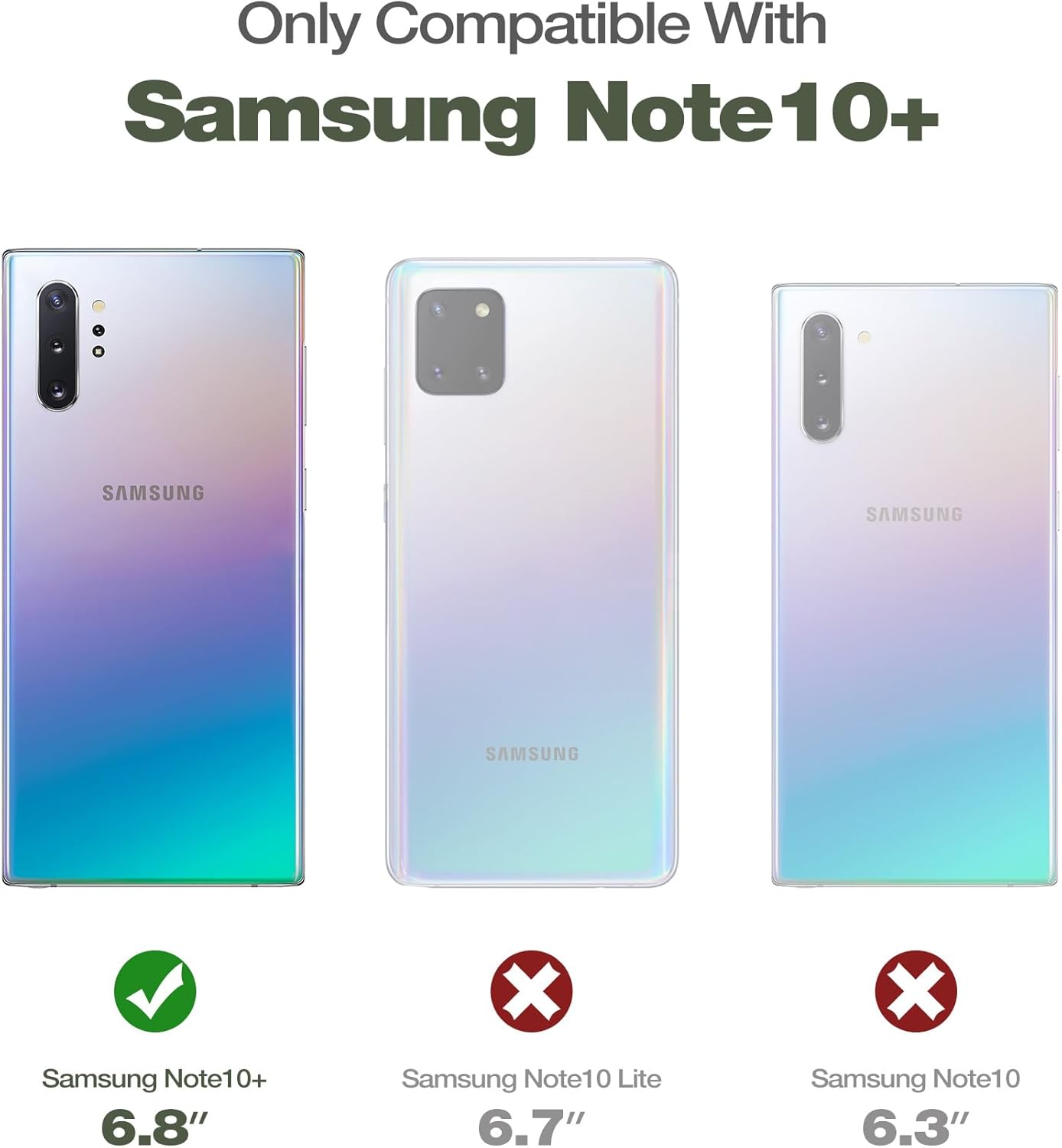 Dexnor for Samsung Galaxy Note 10+ Plus Case, [Built in Screen Protector and Kickstand] Heavy Duty Military Grade Protection Shockproof Protective Cover for Samsung Galaxy Note 10 Plus (Army Green) - Image 2