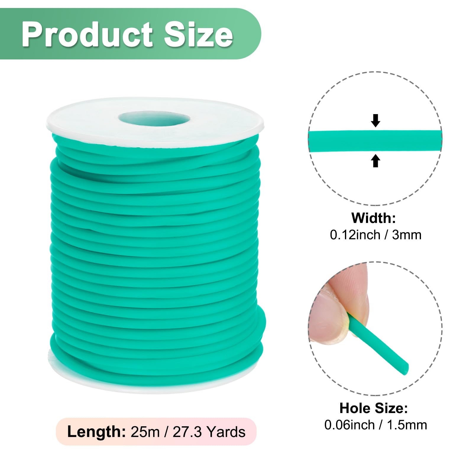 M METERXITY Hollow Pipe Tubing Rubber Cord - Image 3
