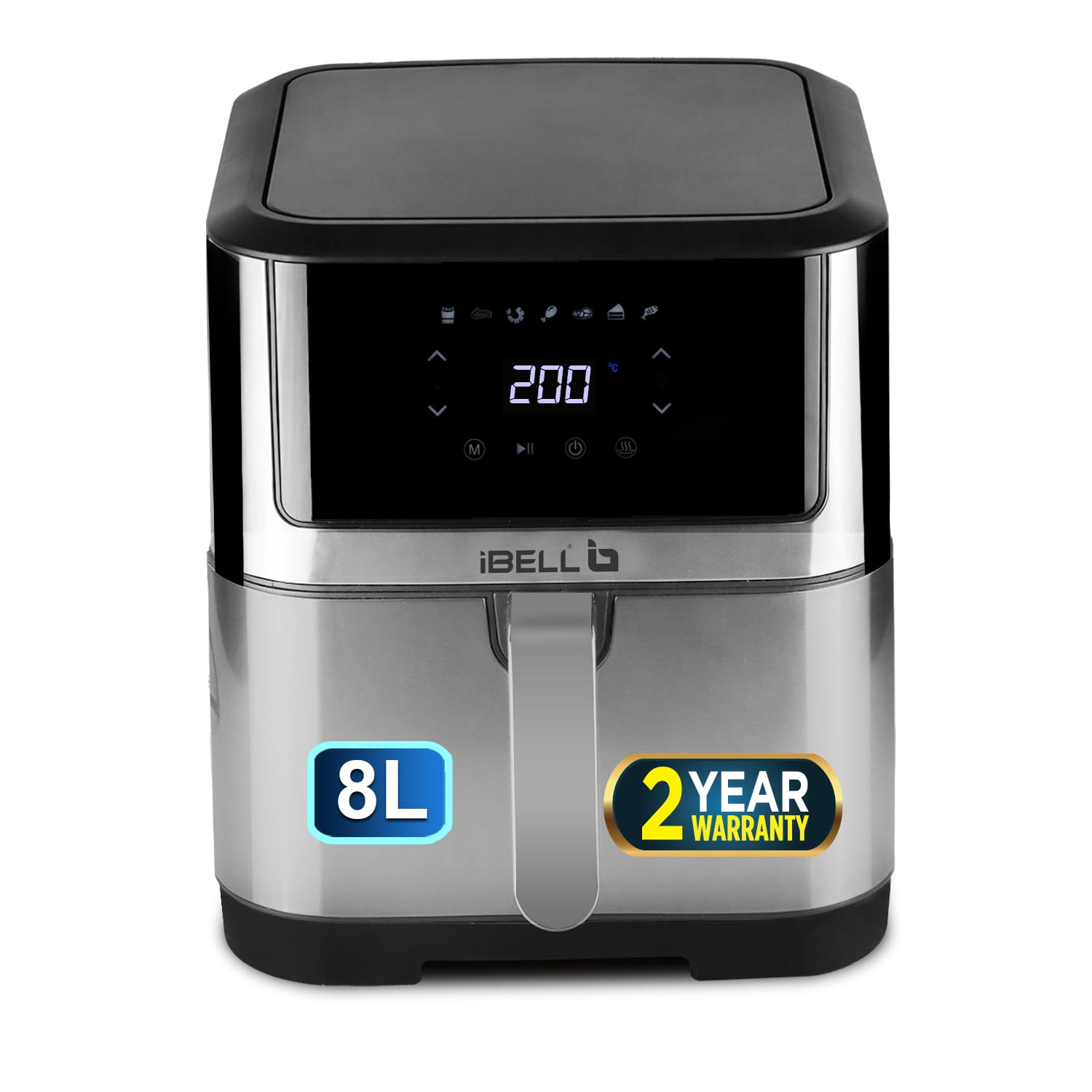 Buy iBELL AF80M Air Fryer 8 Litre, 1800W, Digital Display with 7
