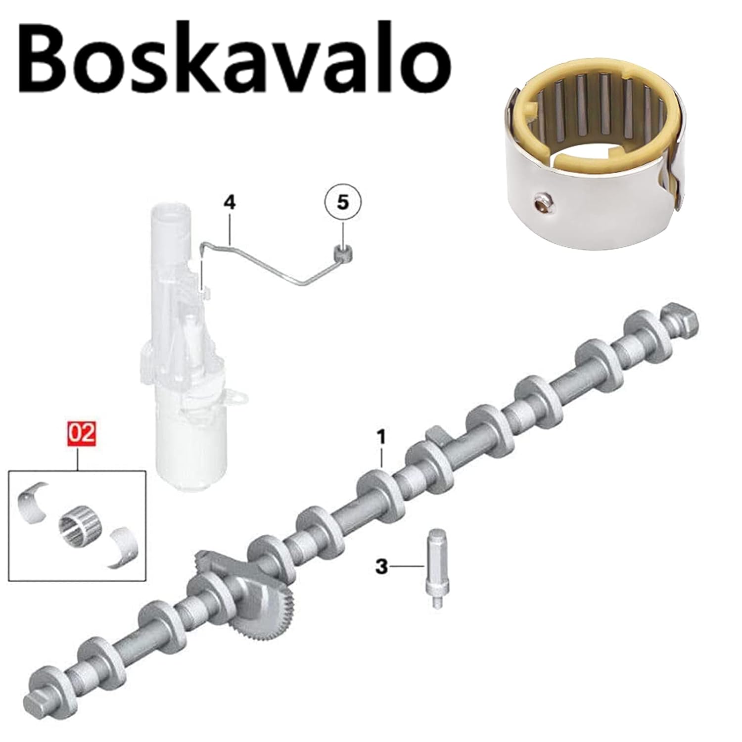 Engine Camshaft Needle Bearing for BMW 1er 3er 5er 6er 7er X1 X5 X6 Z4 X3 E83 F25 2008-2016 X4 F26 2014-2018 11377615379 11377500978 11370150710 (6PCS)