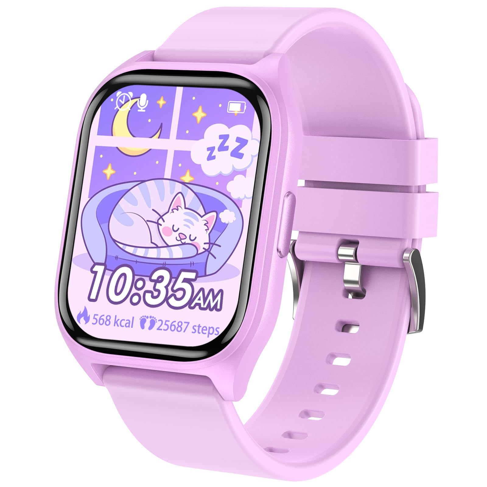 Smooce Kids Smart Watch, Smart Watch for Kids with 20 Sports Modes 14 Puzzle Games Multiple Dials Stopwatch, Birthday Gift for Children 3-12 Years Old (Purple)