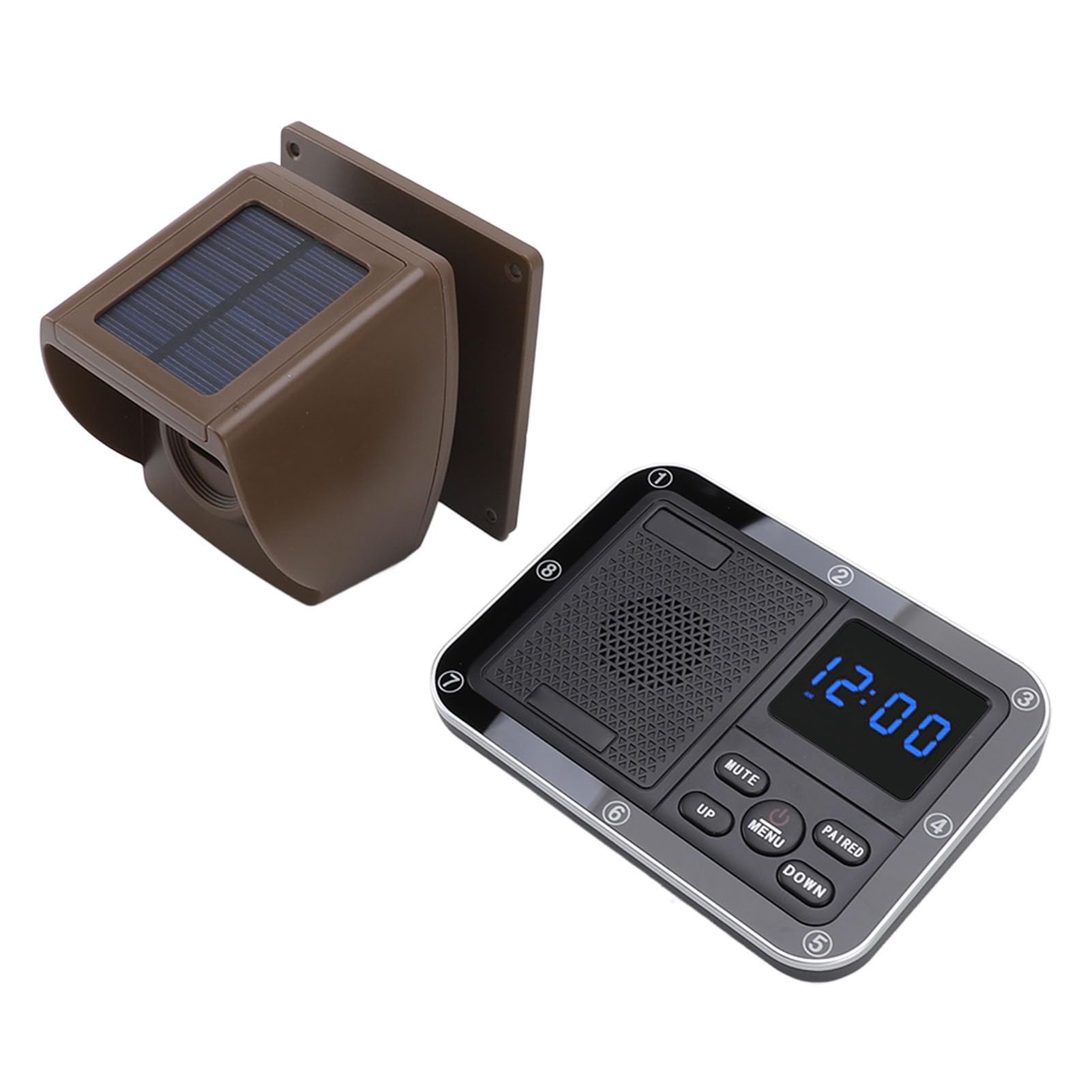 Alarma Solar para Entrada, Detectores de Sensores de Movimiento para Exteriores a Prueba de Polvo, Impermeables, con Alcance de 2624,7 Pies de Largo, para el Hogar, la Empresa