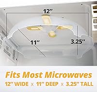 Vista 2 de Hover Cover Tapa magnética para microondas para alimentos Tapa transparente contra salpicaduras de microondas Tapa para plato de microondas