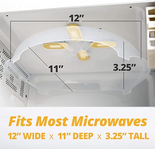 Miniatura 2 de Hover Cover Tapa magnética para microondas para alimentos Tapa transparente contra salpicaduras de microondas Tapa para plato de microondas