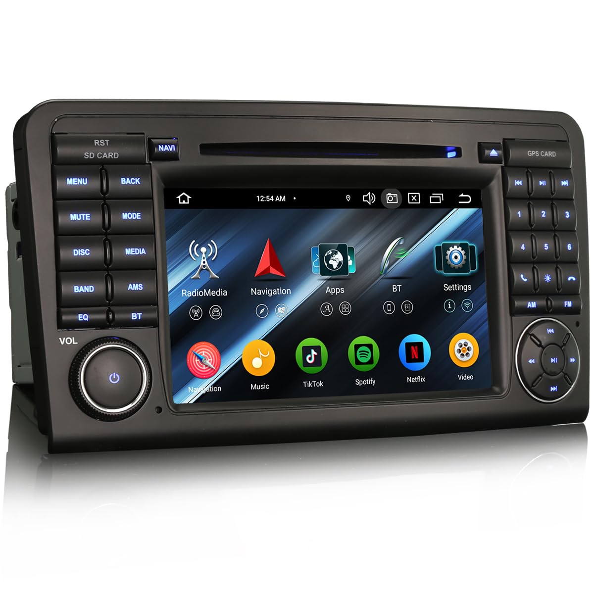 4+64GB Android 16 Autoradio per Mercedes Classe ML/GL W164 X164 Carplay | GPS Navigatore DSP Bluetooth 5.0 WiFi Dab+ TPMS Lettore DVD Schermo tattile
