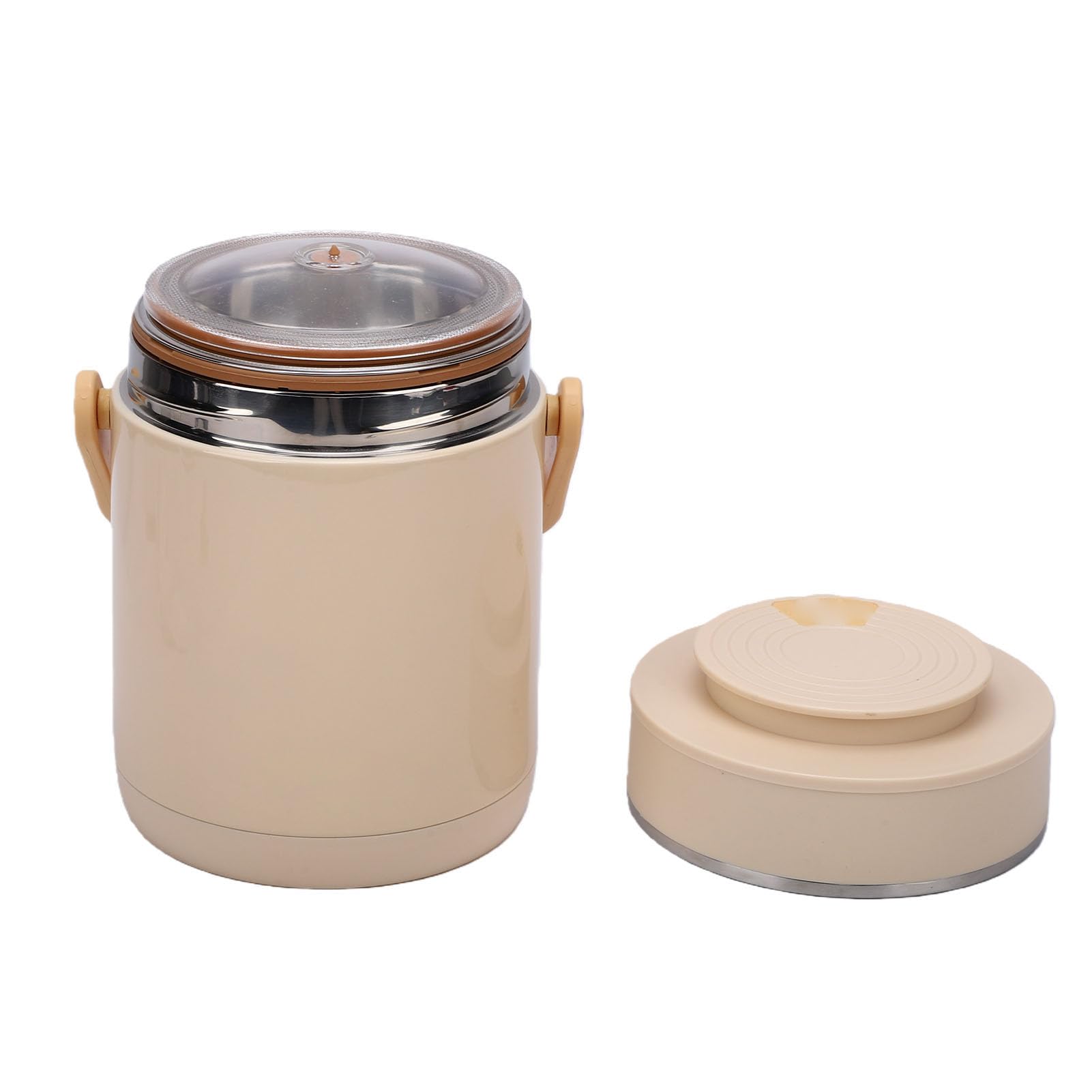 Scatola Pranzo Riscaldabile 1.6L, Pentola Interna in Acciaio Inox 304, Riscaldamento USB, Multi Scomparto con Coperchio Ermetico per Lavoro e Viaggio