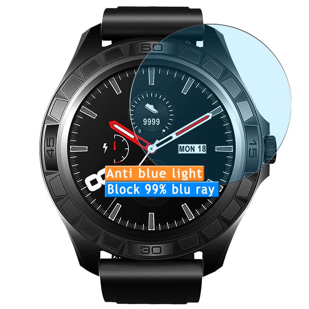 Vaxson 3-Pack Anti Blue Light Screen Protector, compatible with WHENOW UWATCH ID-B206 1.3" smart watch smartwatch, TPU Guard Film Protectors Sticker [NOT Tempered Glass] New