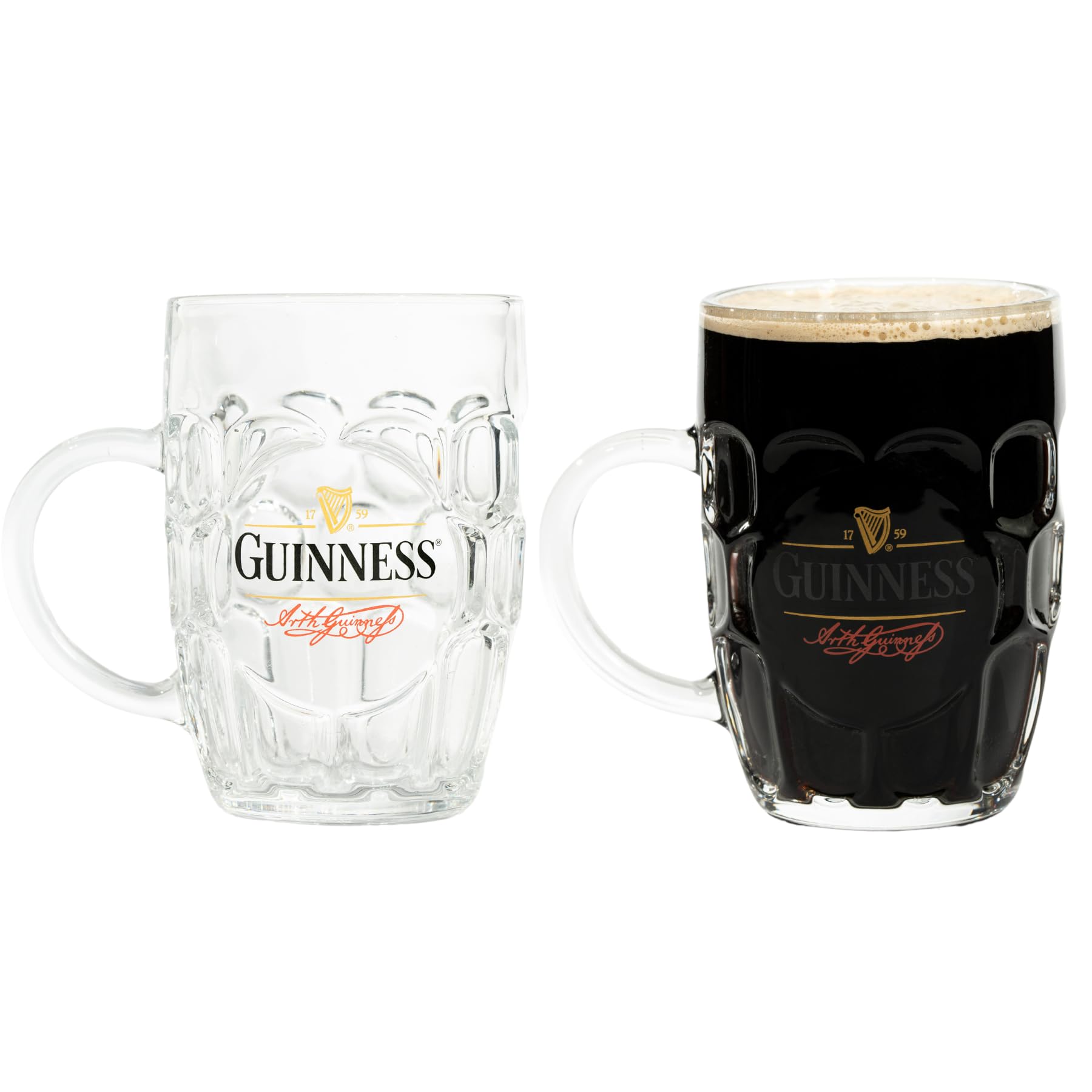 LORD'S ROCKS Guinness Glasses 20oz Beer Glasses Two Pack Pint Tankard Compatible