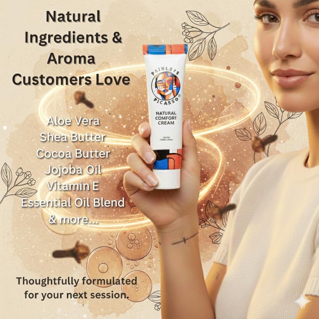 Plant-Based Skin Prep Cream Body Moisturizer for Cosmetic Use, 1.69 oz