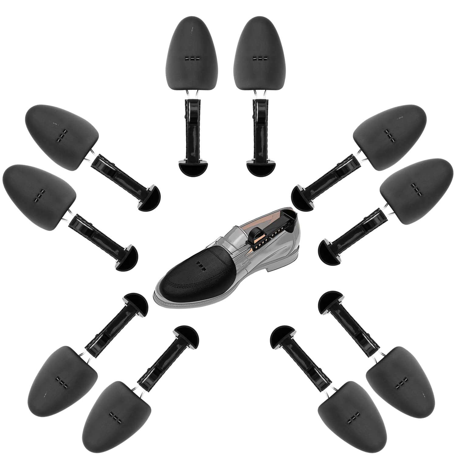 IAN Plastic Shoe Tree Stretchers Men Shoe Trees for Sneakers Travel Practical Plastic Adjustable Length Shoe Organizers