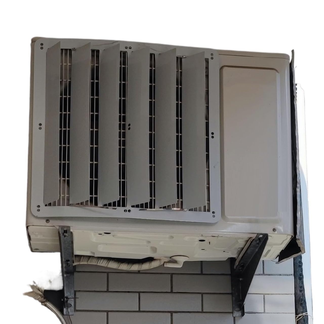 AVkgwrtb Stainless Steel Ac Vent Deflector, Stainless Steel AC Condenser Cover, Outdoor Deflector, Ventilation Shield, Multiple Sizes(Quadrato,58x 58CM)