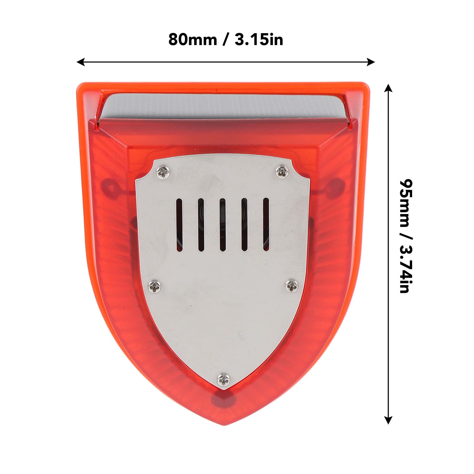Solar Timing Sound and Light Alarm, Solar Charging with 100DB Sound, 3 Working Modes Sensor Flash Alarm, for Farm, House, Warehouse