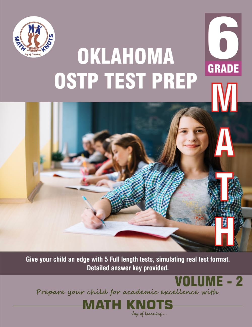 OKLAHOMA State (OSTP) , 6th Grade MATH Practice Tests ,Volume 2