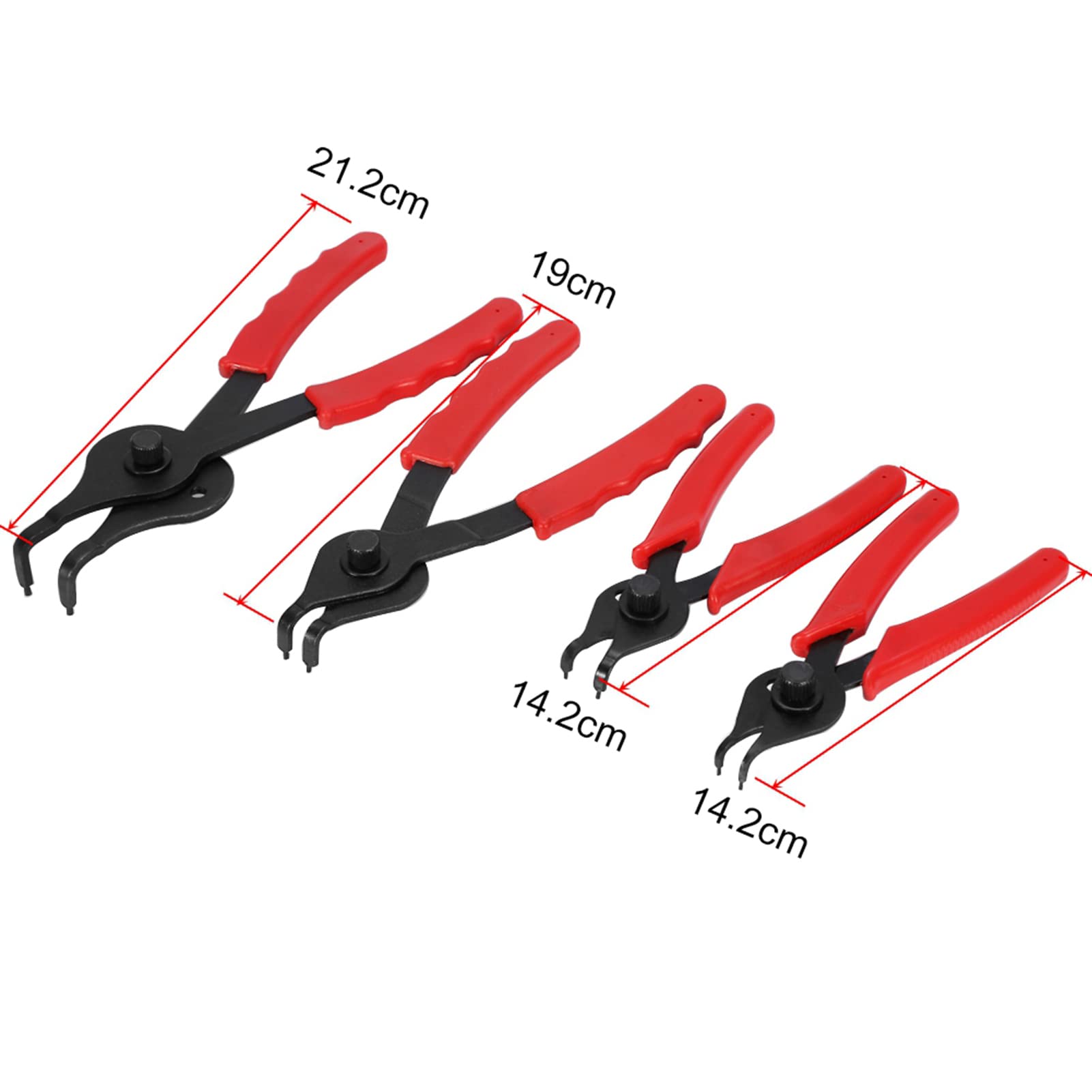 Ejoyous Set di 11 Pinze per Anelli Elastici per Anelli Elastici in Acciaio Trattato Termicamente, Comode Maniglie per Meccanici, Auto, Camion, Motocicli