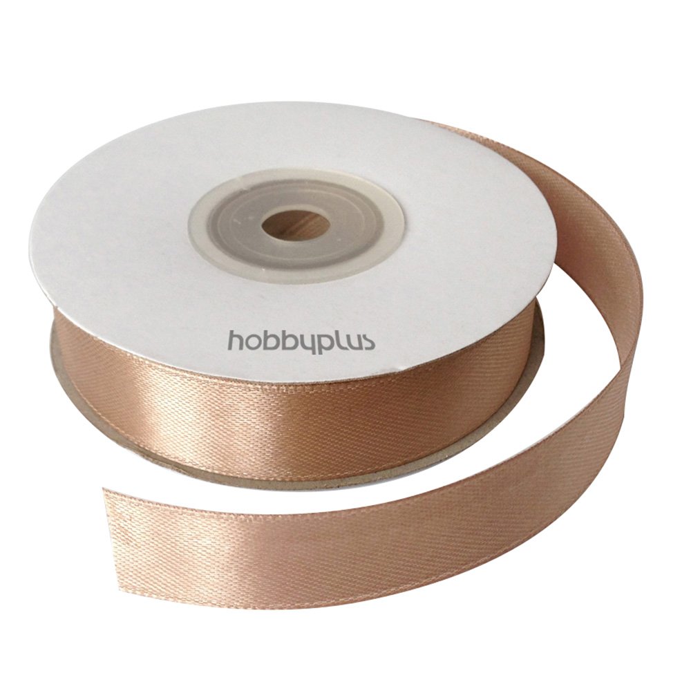 Www.hobbyplus.co.uk #835: Cappuccino 22Meter Full Reel 15Mm Satin Ribbon