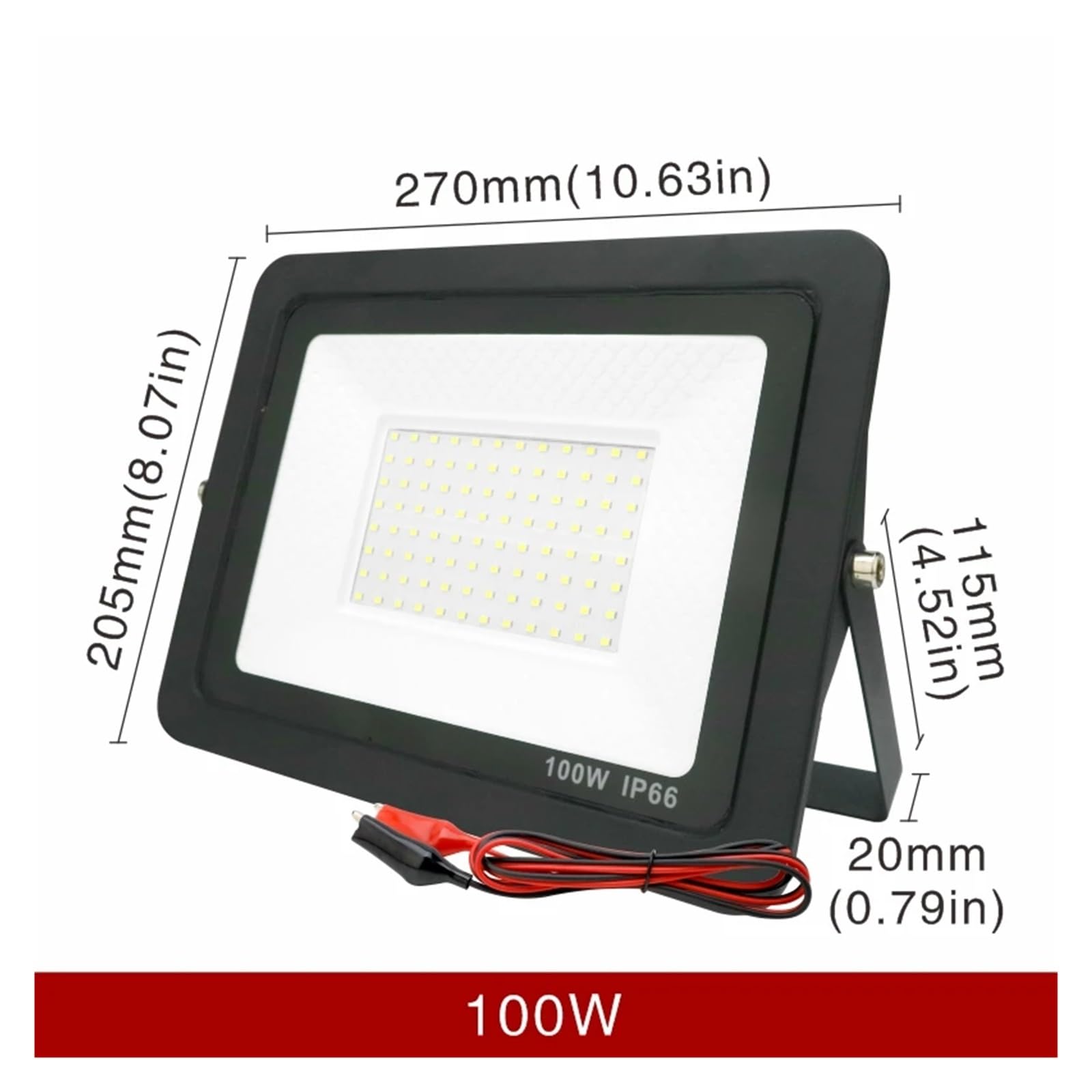 Luci da giardino DC12V Led Flood Light 20W 30W 50W 100W Proiettore for esterni Faretto IP66 Riflettore di luce impermeabile Luci LED portatili da 12 Volt Uplight per esterni(100W)