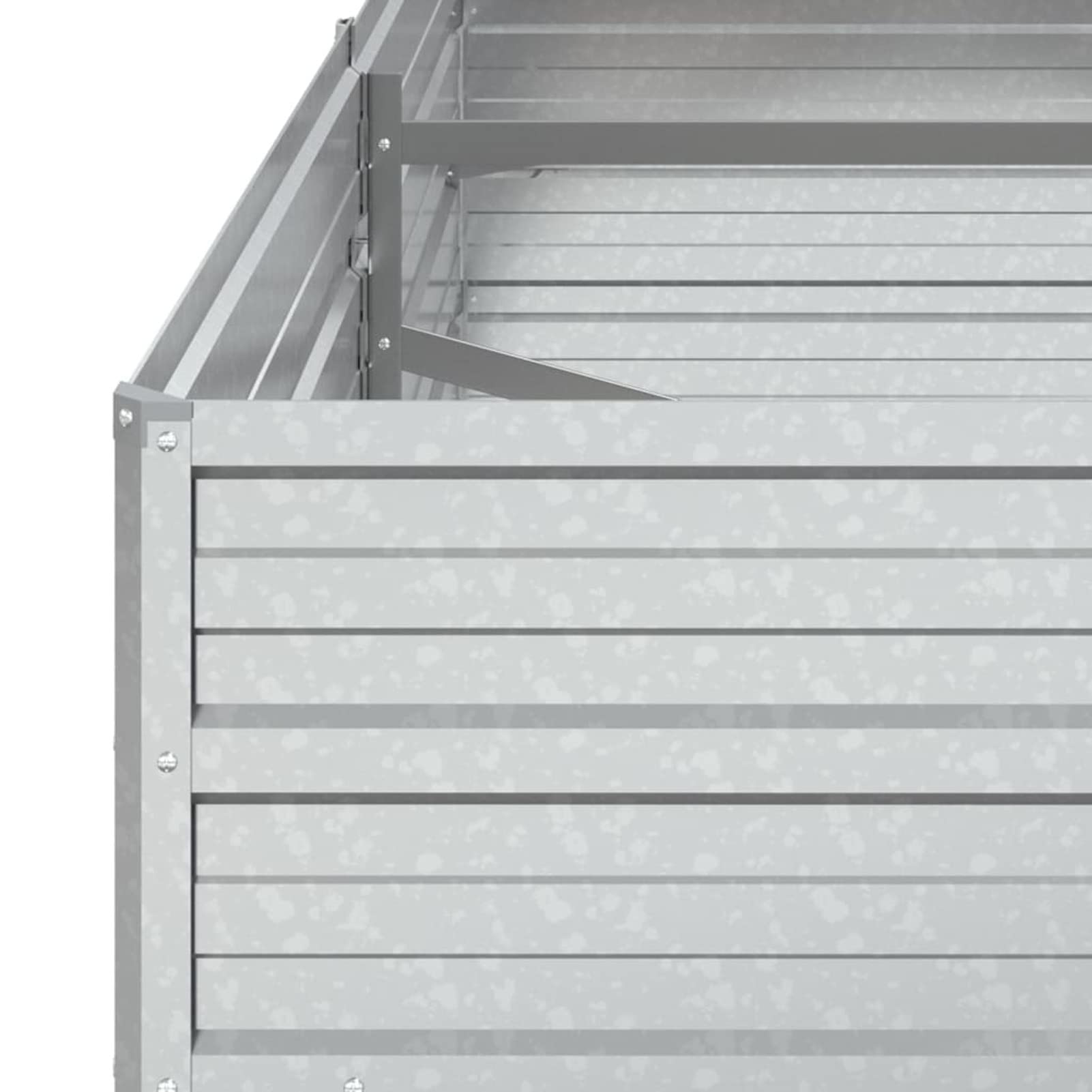 Chusui Arriate, Mesa De Cultivo, Huerto Domestico, Cultivo De Plantas Aromaticas, Arriate De Jardín, de Acero galvanizado Plateado 160x80x45 cm