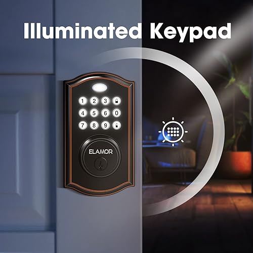 Miniatura 7 de Keyless Entry Door Lock - Electronic Deadbolt Lock with Keypads, Auto Lock, 50 User Codes, Security Waterproof Smart Lock Easy to Install, Ideal for