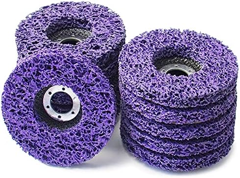 10 PCS 115mm Purple Stripping Wheel Strip Discs for Angle Grinders Clean & Remove Paint, Coating, Rust and Oxidation for Wood Metal Fiberglass Work