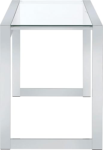 Miniatura 10 de Coaster Home Furnishings – Hartford – Metal & Glass – Escritorio rectangular de vidrio de 47 pulgadas con estilo contemporáneo y deslizadores de