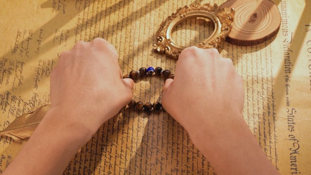 Pulsera Evil Eye para Hombre Piedra Natural Protección miniatura 7