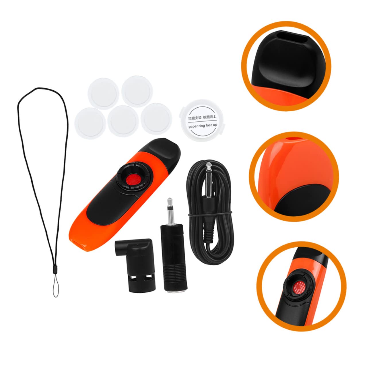 Toyvian Kazoo zestaw 2 narzędzi do mycia rąk dla dzieci, elektryczne instrumenty muzyczne Kazoo, instrumenty muzyczne, adaptor, instrumenty ustne, kazoo, dla dorosłych, ABS, kolor czerwony