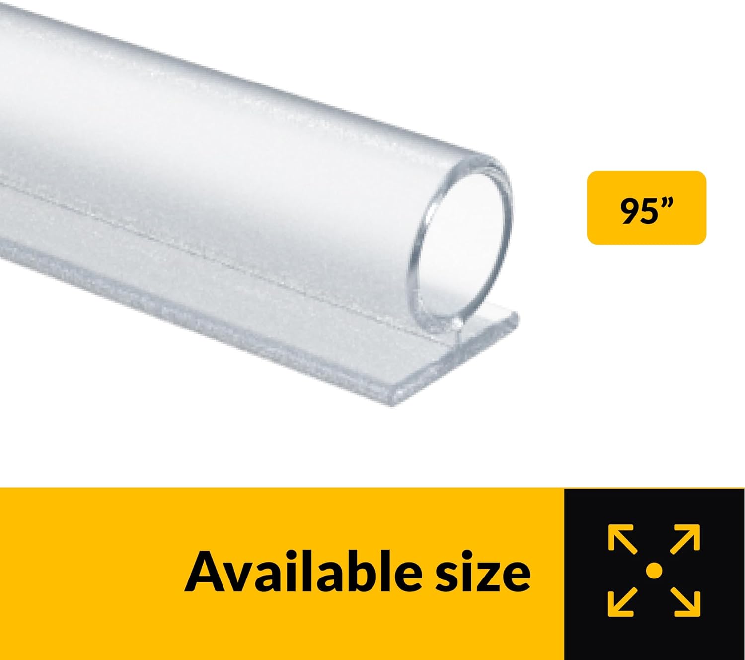 Brixwell PSBL38T Translucent Vinyl Bulb Seal 3/8" (10 mm) with Pre-Applied Tape