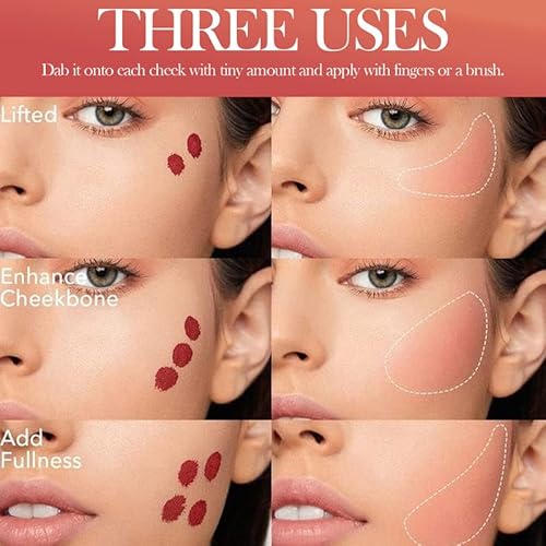 Akary Soft Cream Blush Makeup, Velvet Mousse Liquid Blush For Cheeks, Matte Natural Silky Smooth Blush Stick With Applicator, Lightweight, Long-Wearing, Smudge Proof, Natural-Looking, 01 Love Cake #TOP2