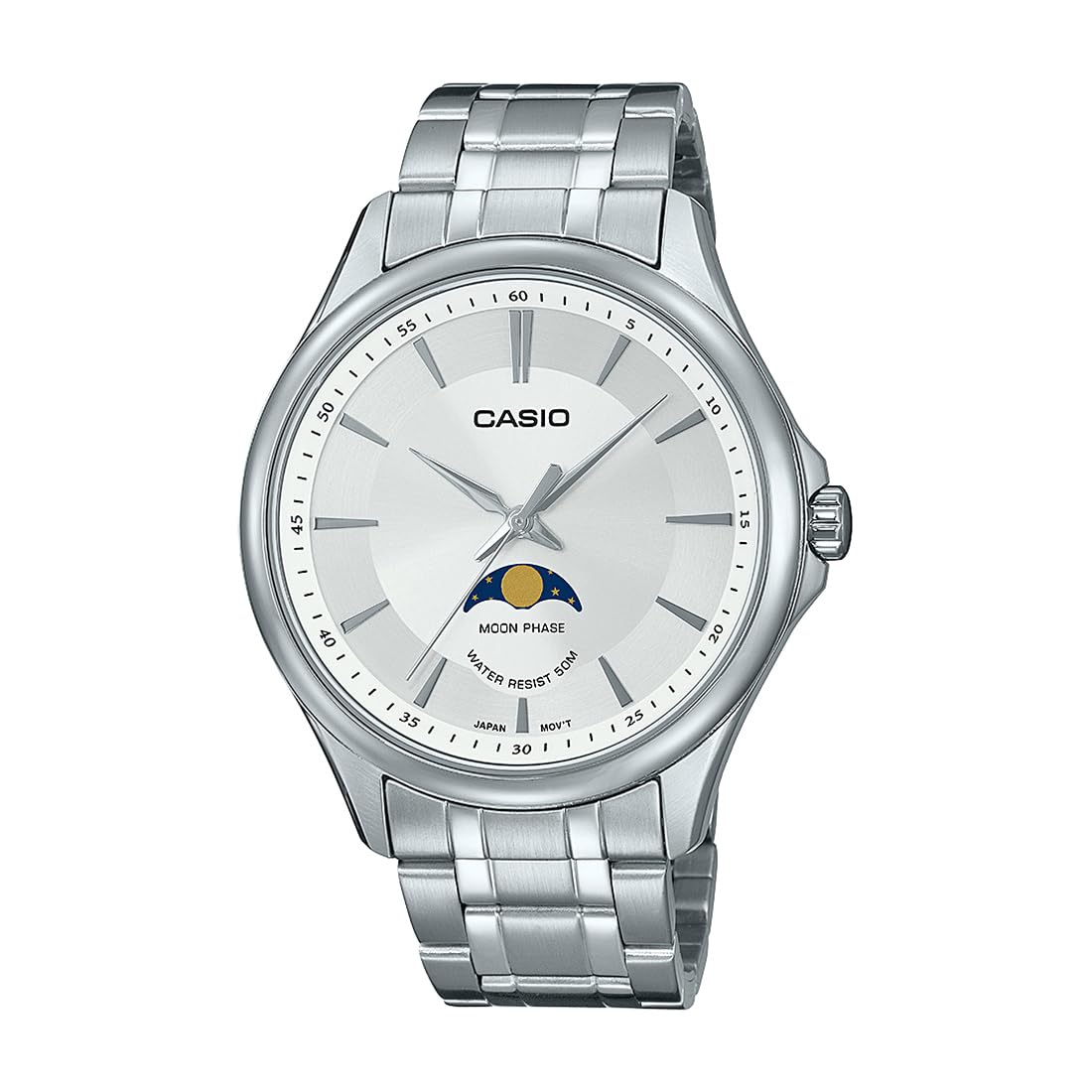 Casio Men Stainless Steel Analog White Dial Watch-Mtp-M100D-7Avdf, Band Color-Silver (B0C96K6F6H) Amazon Price History, Amazon Price Tracker