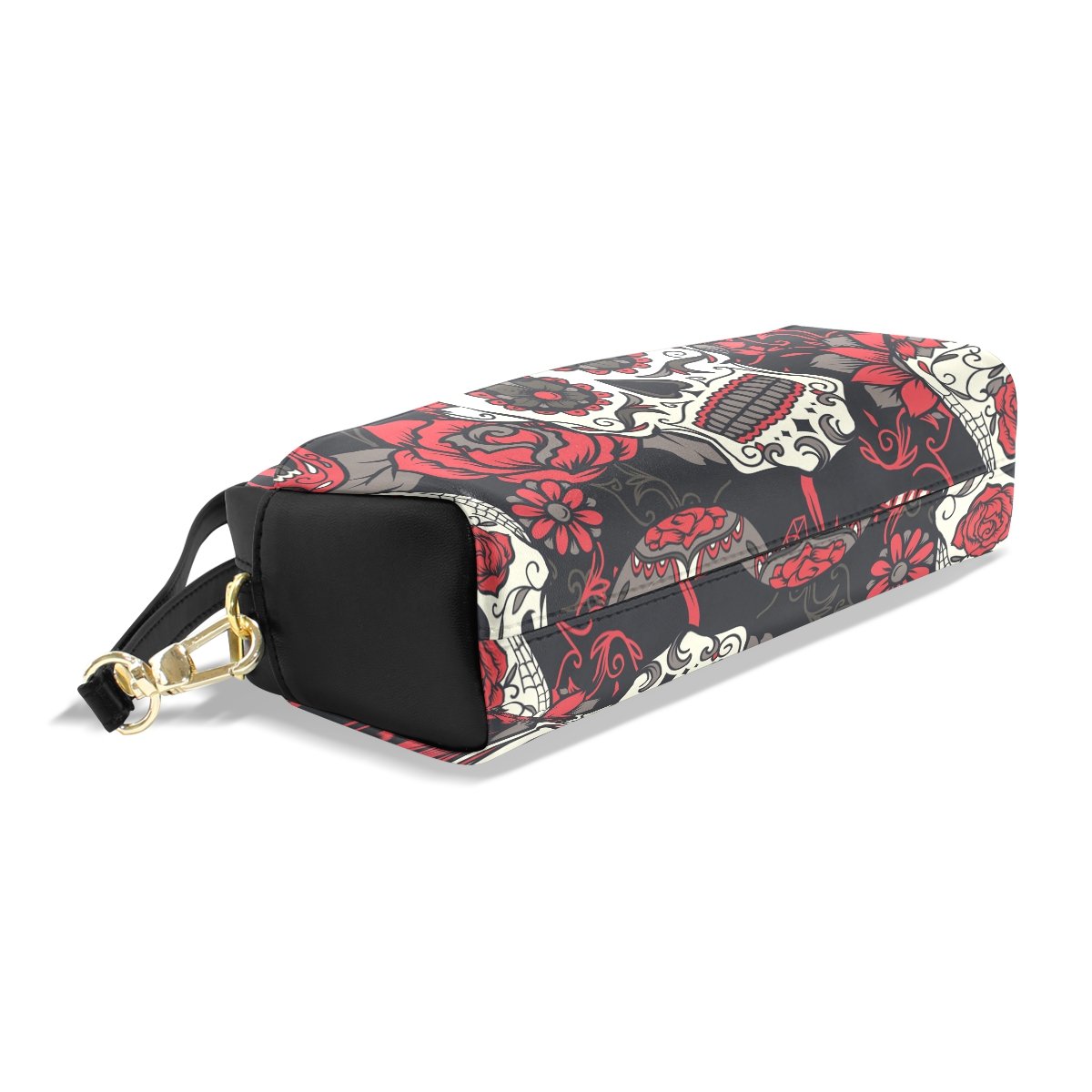 JSTEL Colorful Sugar Skull with Floral School Pencil Bag for Kid Boys Children Teens Pen Holder Cosmetic Makeup Bag Women Durable Stationery Pouch Bag Large Capacity - Image 4