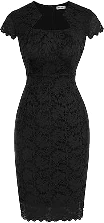 GRACE KARIN Vintage Floral Cocktail Dress Cap Sleeve Retro Vintage Pencil Dress