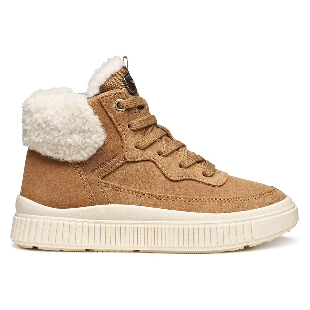 Geox Junior J Laquinny Girl WPF Sneakers, Whisky, 32 EU