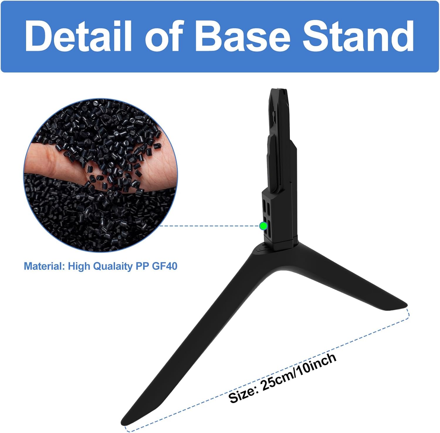 TV Legs Only for Samsung TV Stand Legs UN50TU8000FXZA UN50TU8200FXZA, for Samsung TV Stand Base Replacement BN63-18575A BN63-18576A wr Remote Holder, No Need to Drill Holes
