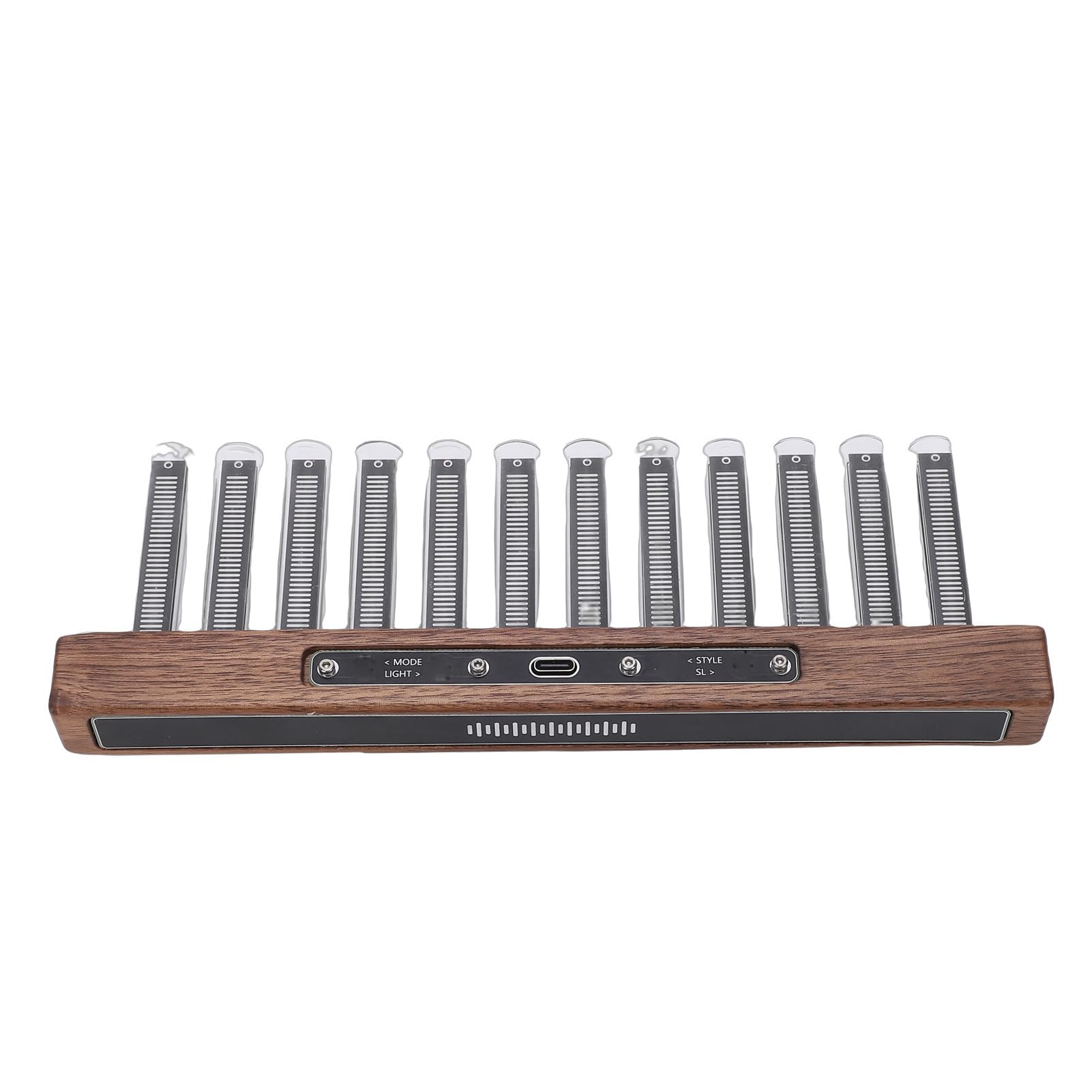Sxhlseller LED Musikspektrum Display mit 12 Lichtröhren, Audio Rhythmus Lichtleiste mit Einstellbarer Farbhelligkeit, Kabelloser Heim Audio Analysator, Mehrere Beleuchtungsmodi