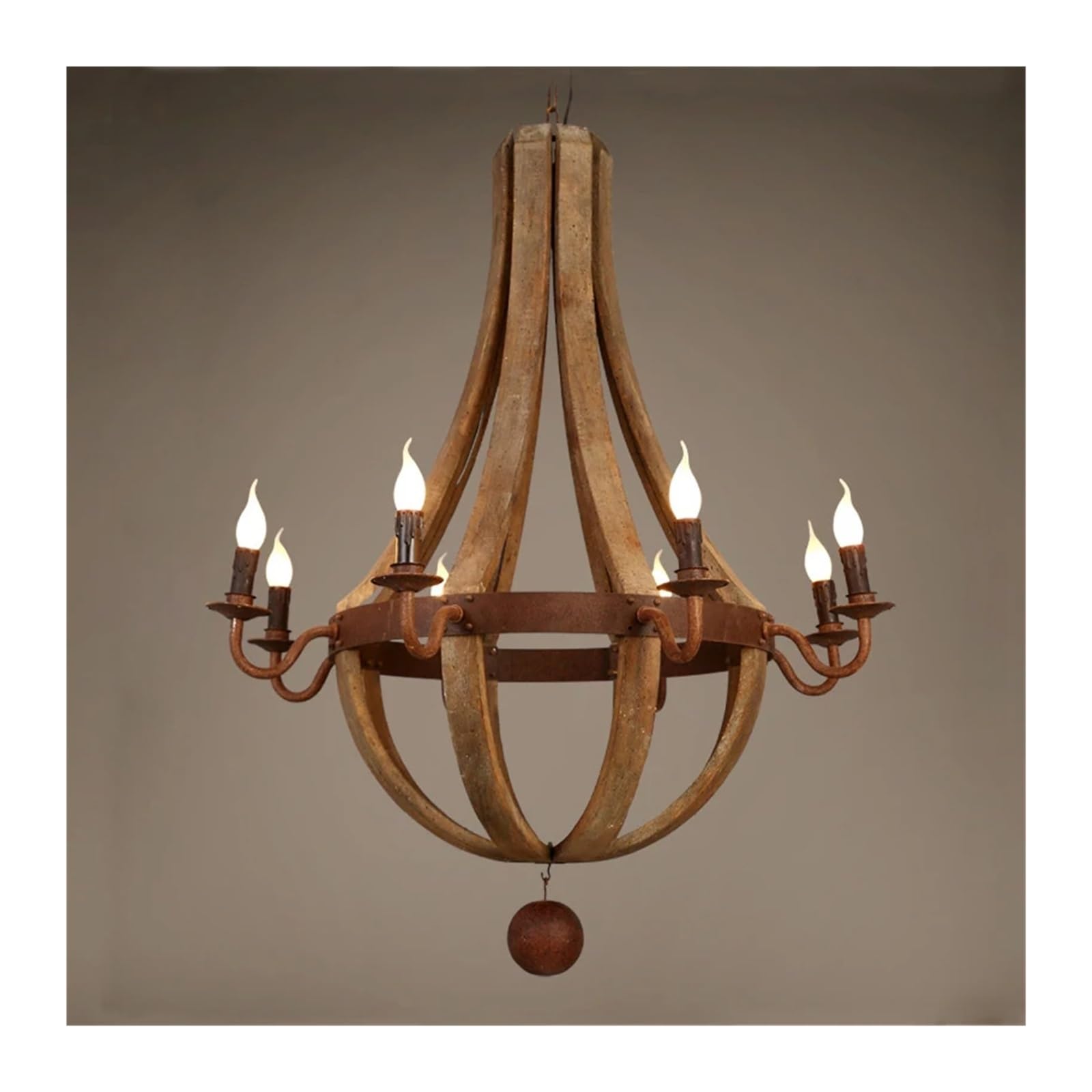MESOVFCA V-intage Chandelier Bois Lustres Pendant Chandeliers Lighting Compatible with Living Room Kitchen Bedroom Retro Indoor Light Fixtures