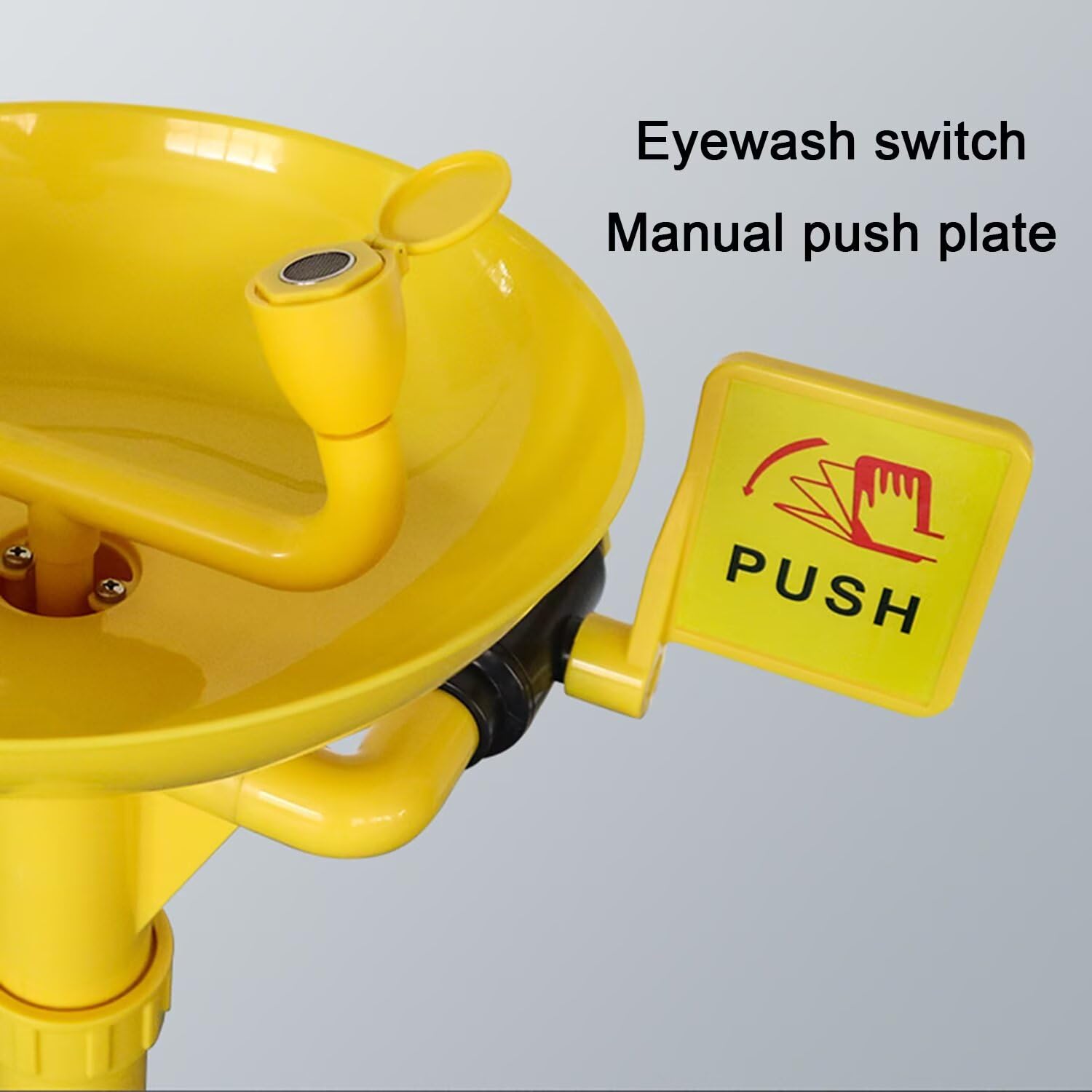 Estación de ducha de lavado de ojos, kit de seguridad de emergencia para uso industrial y de laboratorio, solución combinada aprobada por OSHA para seguridad ocular y corporal