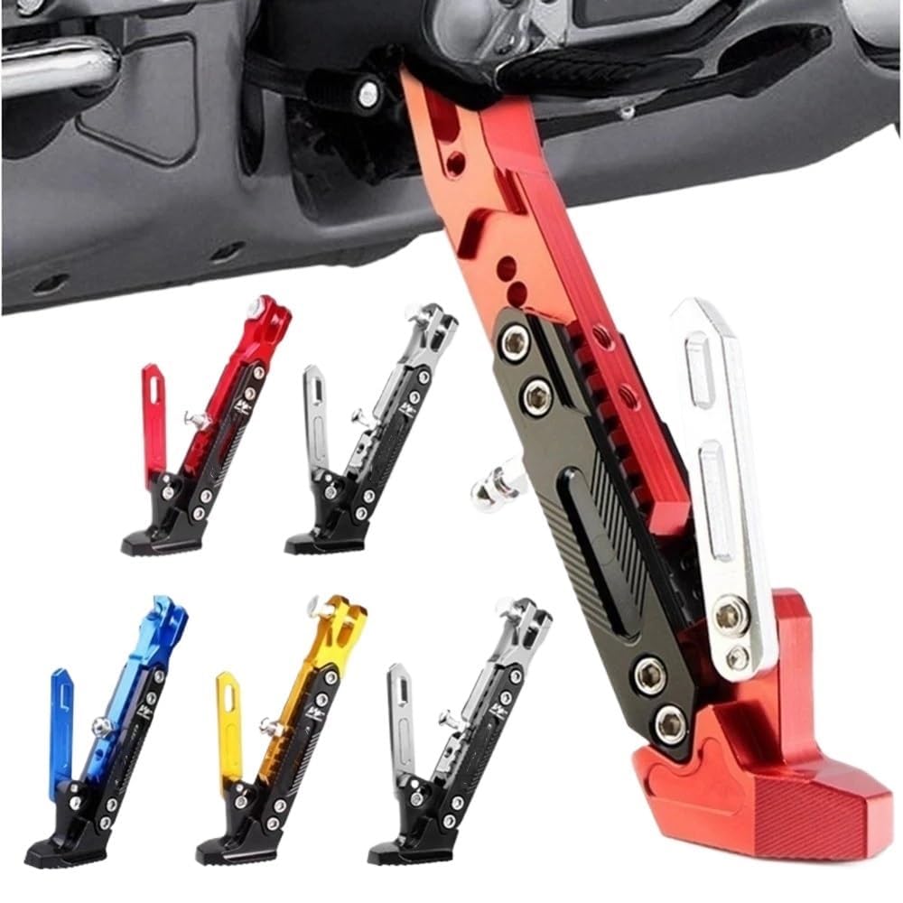 1 Pezzo Cavalletto Laterale Stazionamento Moto per Africa Twin 1100,Infrangibile Antiscivolo Supporto Sostitutivo Veicolo,Black
