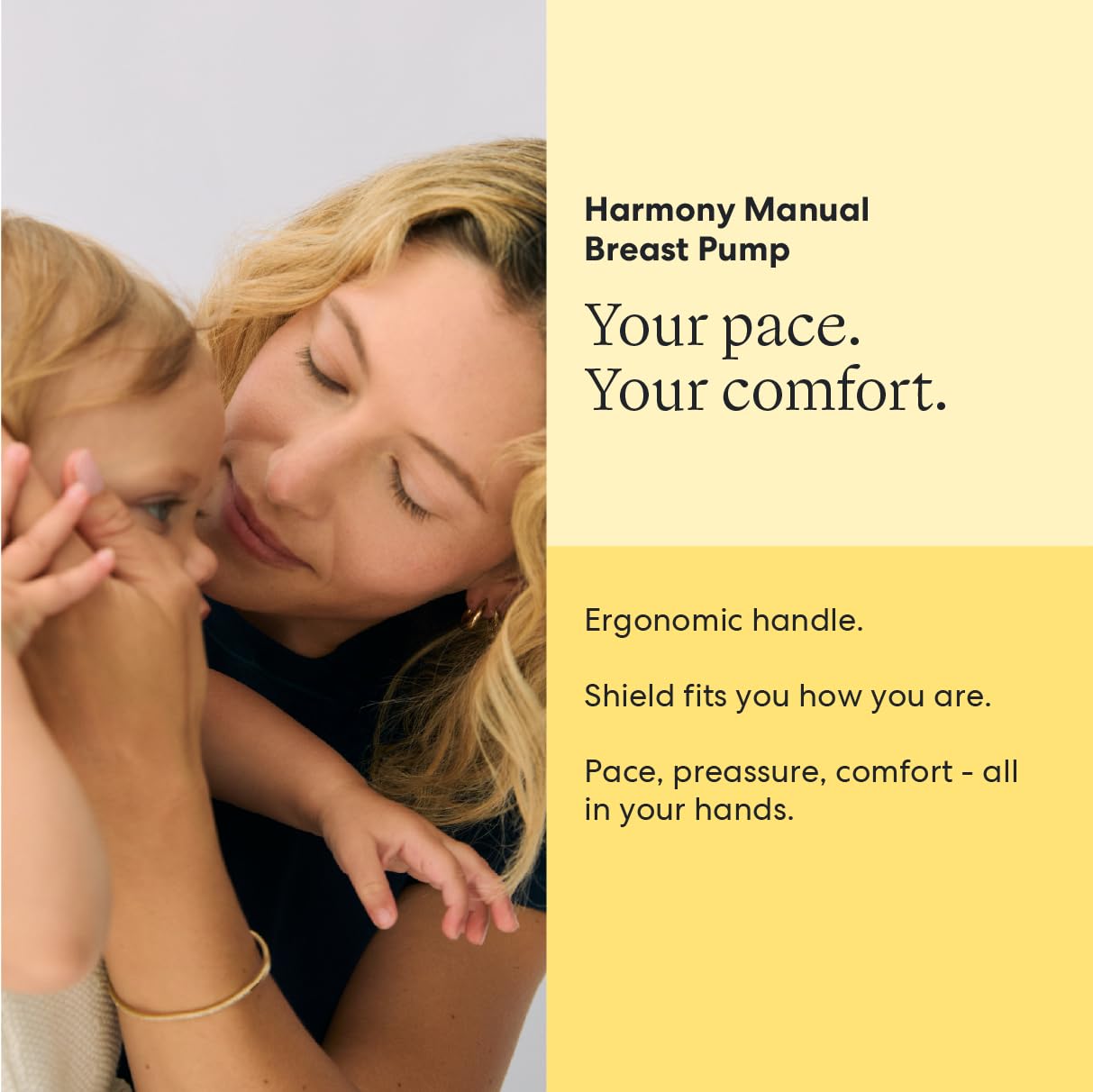 Medela Harmony Manuelle Milchpumpe, Einhand-Milchpumpe mit Flex-Brustschutz für mehr Komfort und Ausdrücken von mehr Milch
