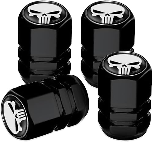 4 tapas de válvula de neumático de automóvil, cubierta de vástago de válvula de sellado de polvo de metal, universal para la mayoría de los