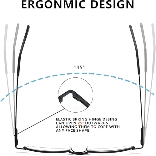 Miniatura 3 de Paquete de 2 lentes de lectura con bolígrafo delgado, tubo pequeño, lectores elegantes, para mujeres y hombres, con bisagras de resorte con estuche