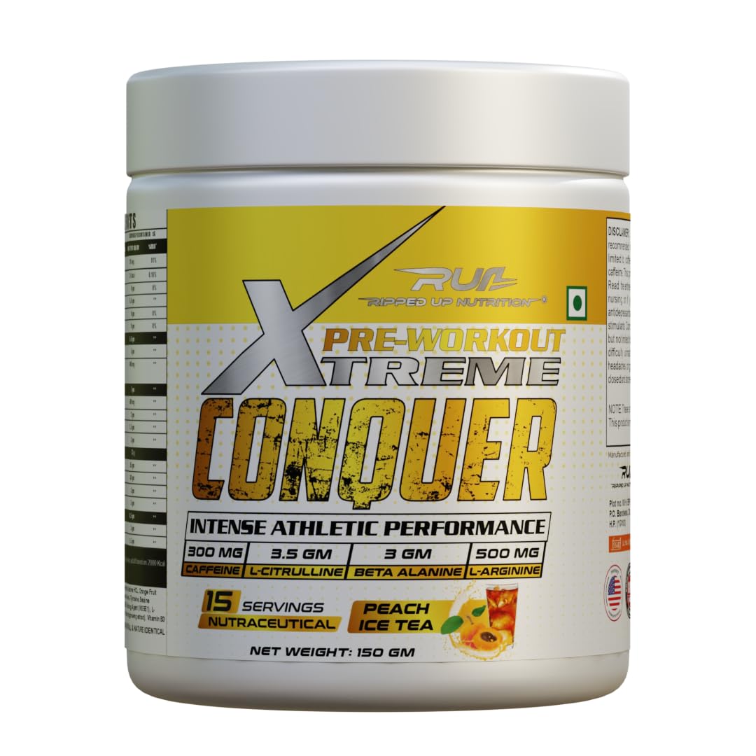 Ripped Up Nutrition Conquer Xtreme Pre-workout | Laser Sharp focus | Sustained released energy | Nitric Oxide Pump |Increased endurance (150 gm, Watermelon) — Amazon image 8