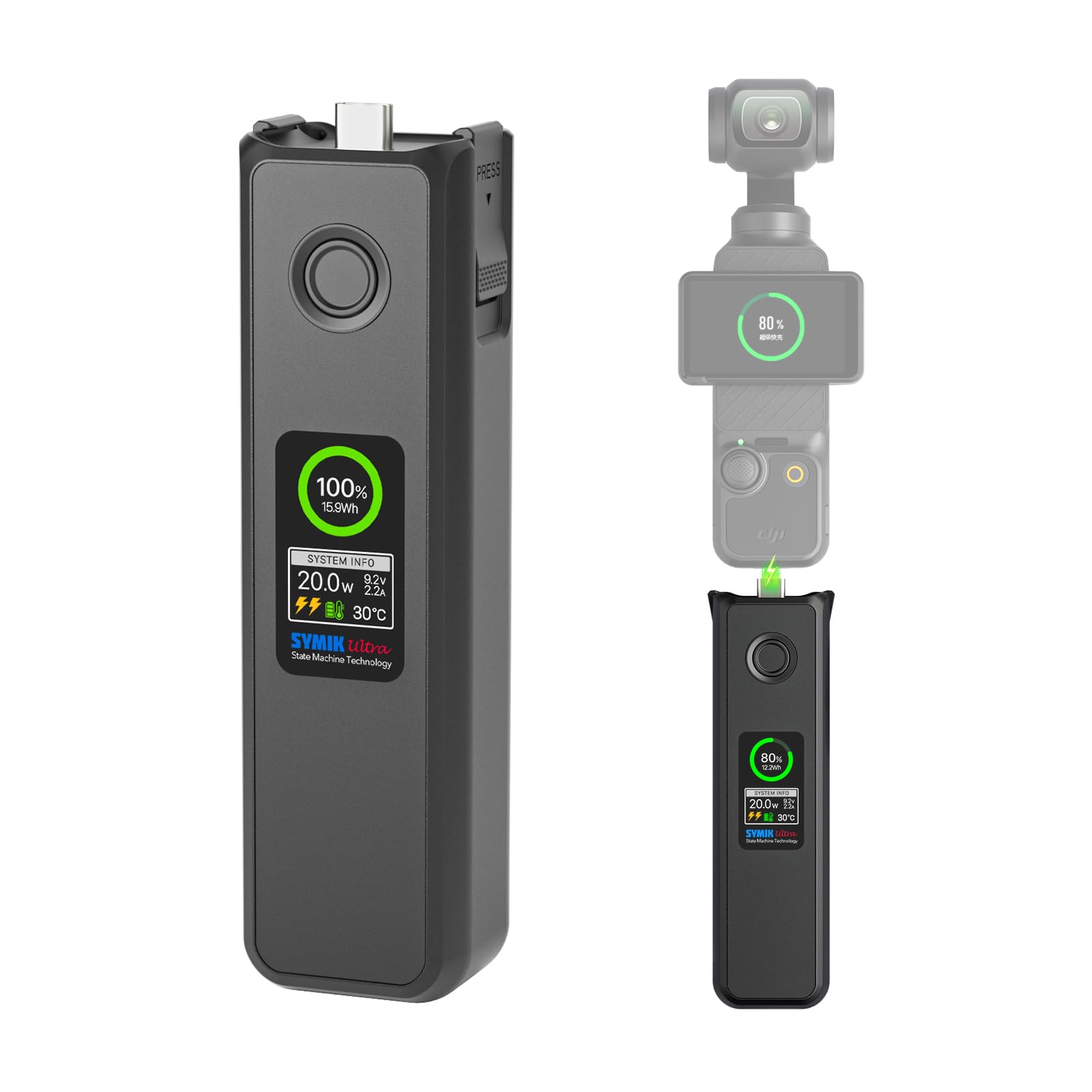 Amazon.com: SYMIK Intelligent Battery for DJI Osmo Pocket 4P/4/3