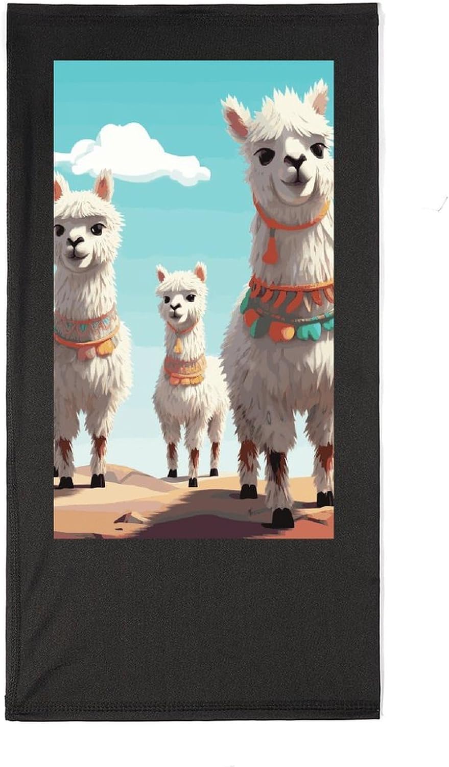 Cute Llama Neck Gaiter Face Mask UV Protection for Men Women, Breathable Quick Dry Face Cover Bandana Outdoor Sports Balaclava Wind-Proof for Hiking Skiing Motorcycle Cycling