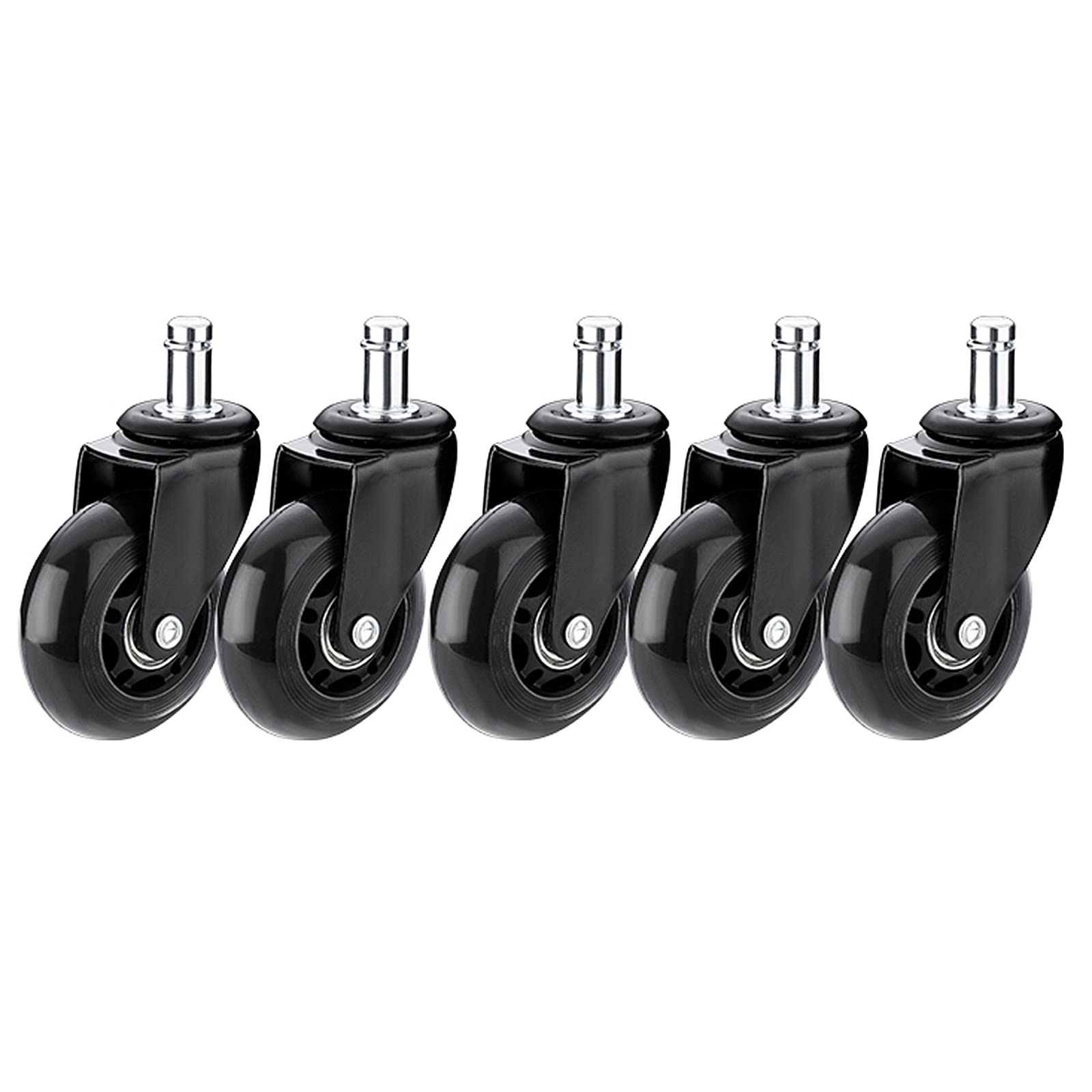 Zguouzantye Swivel 5Pcs Replacement Rubber Casters For Office Chairs