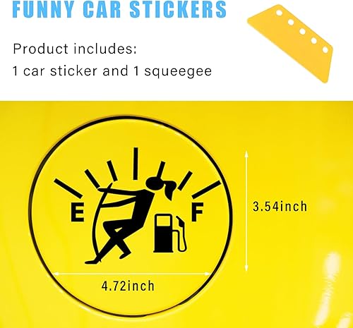 Miniatura 2 de Augeny Divertida calcomanía para tanque de combustible de automóvil, logotipo de EF, impermeable, de alto consumo de gas, calcomanías vacías