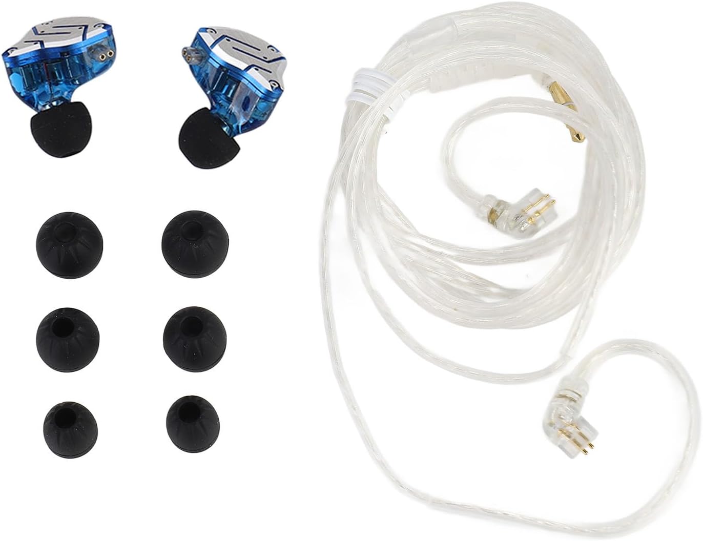 Sorandy 10 Drive Units Headphones, Detachable Audio Cables, DIY Earphones with 1 Dynamic and 4 Balanced Armature, One Control & Microphone, Ideal for Audiophiles (#7)